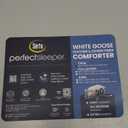 Serta Goose Feather Down Fiber Cotton Comforter Twin Size - 100% Cotton Duvet Insert - Hotel Luxury Hypoallergenic Bedding Comforter All Season Medium Warmth 68 x 90 Inch White