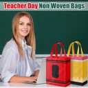 Wesnoy 24 Pcs Teacher Appreciation Gift Tote Bags Bulk Thank You Teachers Treat Goodie Bags with Handles Reusable Non Woven Gifts Wrap for School Office Retirement Graduation Party Supplies