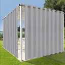 OutdoorLines Waterproof Outdoor Curtains for Patio-Privacy Sun Blocking Grommet Curtain Panel Weatherproof, UV Resistant Curtains for Gazebo, Front Porch, Pergola Light Gray 150W x 84L Inch 1 Panel