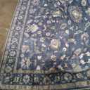 Wonnitar Vintage Floral Rugs for Living Room, Washable 8x10 Area Rugs, Low Pile Non Shedding Stain Resistant Rugs for Bedroom Dining Room Home Office Department,(Blue,8x10)