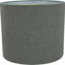 Aspen Creative 31100 Transitional Drum (Cylinder) Shaped Spider Construction Lamp Shade in Somke Grey, 12" wide (12" x 12" x 10")