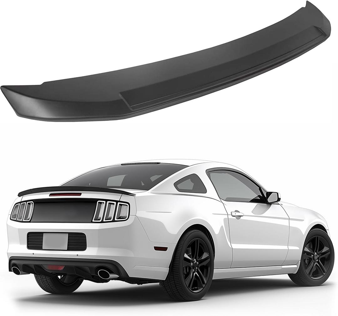 HECASA Rear Trunk Spoiler Wing Compatible with 2010-2014 Ford Mustang Coupe Shelby GT500 Style Black Tail Trunk Spoiler Wing
