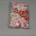 18 Pcs Valentines's Day Felt Heart Ornaments, Red White Pink Felt Hanging Ornament 2.8 Inch Galentines Heart Shaped 3D Hanging Decors for Valentine's Day Wedding Party Decorations(Cute)