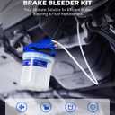 Orion Motor Tech 2L Vacuum Brake Bleeder Kit, Pneumatic Brake Fluid Bleeder Kit with 2.1 qt Brake Fluid Extractor 1L Refilling Bottle 19 Adapters, One Person Brake Bleed Fluid Pump Brake Bleeding Tool