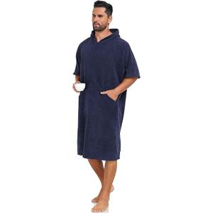 VintageClothing Surf Poncho Changing Robe with Hood, Men Women Thick Quick Dry Microfiber Wetsuit Changing Towel XL
