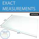IMPRESA Refrigerator Glass Shelf Replacement Insert Compatible with Frigidaire & Samsung for Fridge Shelf - 23.88 x 15.5 x 0.125 in No-Tool 240350608 Crisper Glass Replacement & Tempered Pane