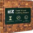 20 x 15 Inch Teak Wood Cutting Board, Fathers Day Gift Idea for Dad, End Grain with Juice Groove and Handles, Knife Friendly, Suitable for Chopping, Aesthetics for The Kitchen