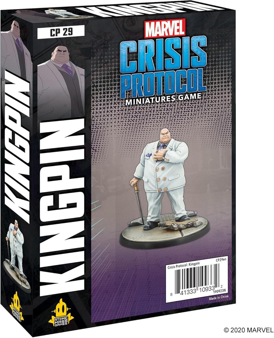 Marvel: Crisis Protocol Kingpin CHARACTER PACK - Rule the Criminal Empire! Tabletop Superhero Game, Ages 14+, 2 Players, 90 Minute Playtime, Made by Atomic Mass Games