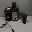 Qcen Juicer Machine, 800W Centrifugal Juicer Extractor with Wide Mouth 3 Feed Chute for Fruit Vegetable, Easy to Clean, Stainless Steel, BPA-free (Black)