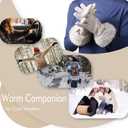 Vagasi Women Touch Screen Gloves, Fleece Lined Winter Gloves for Ladies, Thermal Suede Gloves Fur Cuff for Girls Gifts (Beige-white)