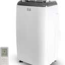 BLACK+DECKER Portable Air Conditioner, 8,000 BTU for Rooms Up To 350 Sq. Ft., Portable AC with Full Function Remote Control & Window Kit, BPT05WTBA, White