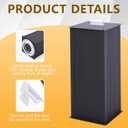 LEIFIDE 19 8 1/2 8 1/2 inch Rotating Metal Black Four-Sided Magnetic Display Stand, suitable for magnetic keychains, jewelry, badges, models, jewelry fridge magnets, etc