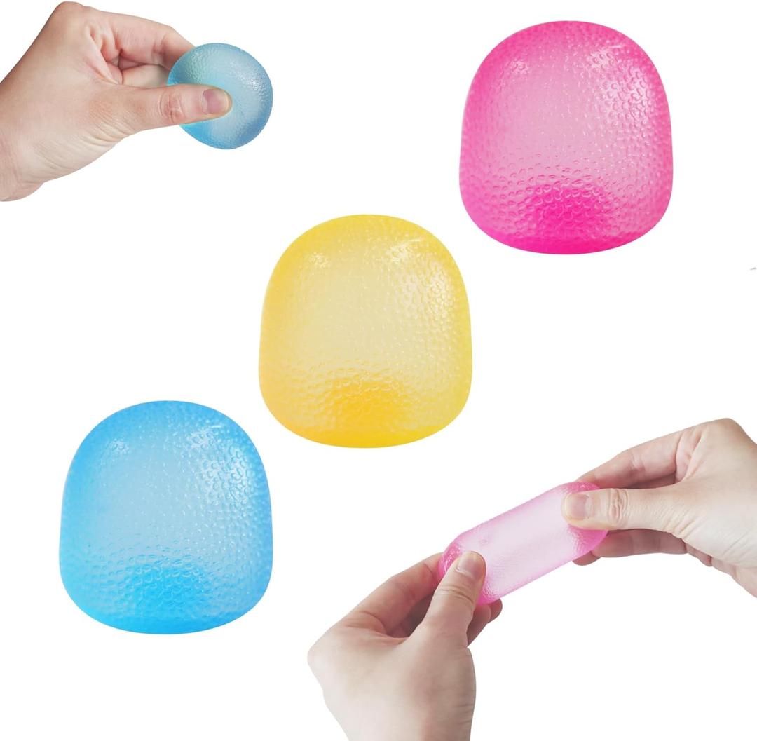 Textured Multi Ball for Sensory Exploration| Squishy Stress Textured Multi Malt Sugar Balls| Soft Sensory Squeeze Toy|The Perfect Desktop Accessory for Anxiety and Relaxation(3Pcs)