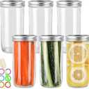 24 oz Wide Mouth Mason Jars 4 Pack, Glass Canning Jars with Airtight Lids, Leakproof Reusable Storage Containers for Pickling, Jam, Honey, Sauces, DIY Projects, Great Value Set with Secure Packaging