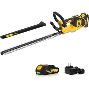 Hedge Trimmer Cordless with Battery and Charger Included, 22 inch Electric Bush Shrub Edge Trimmer, Powerful & Lightweight & BRUSHLESS, 4.4LBS