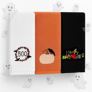 3 Pcs Halloween Hand Towels for Bathroom Decorative Embroidered Boo Pumpkin Bat Bath Towel Halloween Cotton Towel Decor for Bathroom Drying Cleaning Cooking Gift 29 x 14 Inch 3 Pcs Halloween Hand Towels for Bathroom Decorative Embroidered Boo Pumpkin Bat Bath Towel Halloween Cotton Towel Decor for Bathroom Drying Cleaning Cooking Gift 29 x 14 Inch