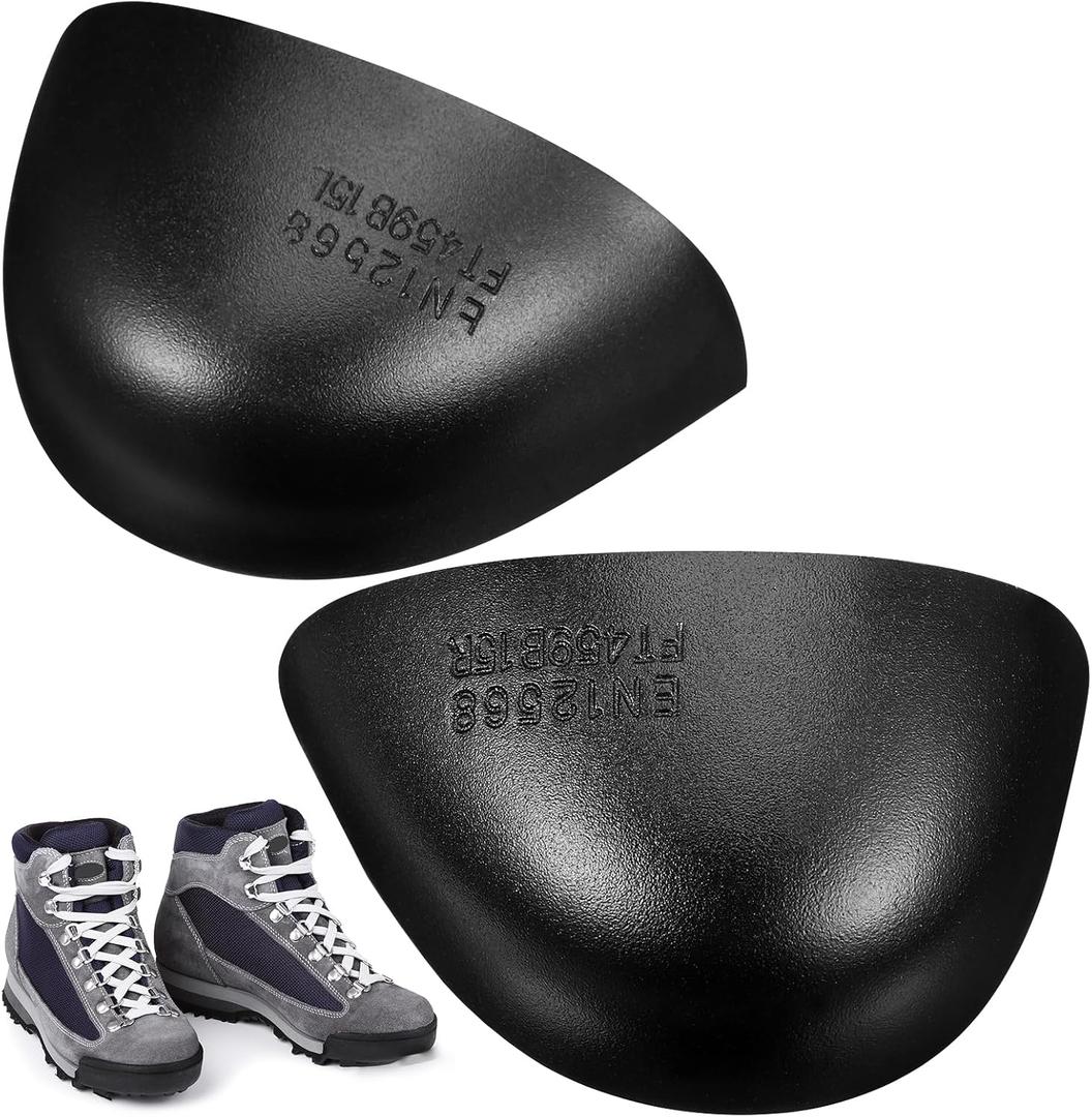 HOMSFOU 1 Pairs Steel Toe Inserts: Heavy Duty Steel Toe Covers for Work Boots & Shoes - Safety Anti-smash Metal Caps for Men Women in Welding Construction