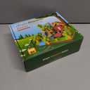 NMStore Magnetic Blocks - Build Mine Magnet World Edition - 100PCS + 3 Figures (with Accessories) + Gift Bag - for Toddlers Gifts for 3+ Years Old Girls Boys | 1" Magnet Cubes