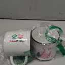 2 Pcs Pink Pastel Christmas Coffee Mugs 15oz Merry and Bright Ho Hoho Christmas Ceramic Mug Xmas Tree Ceramic Cups with Handle Holiday Cups Gifts for Women Xmas Winter Supplies