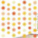 Duraaamo 8 Packs Sun Banner Boho Decoration Boho Paper Garland Baby Shower First Trip Hanging Sun Cutout for Retro Theme Birthday Baby Shower Party Supplies Decoration