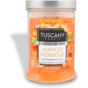 Tuscany Candle Mango Meringue: Sweet Orange Scented Spring Candle, 18 oz