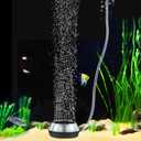 hygger Air Stone for Aquarium 2.3 Inch Fish Tank Bubble Kit Oxygen Diffuser with Air Tube, Check Valve Hydroponic Aeration Bubbler (Not Include Air Pump) (2.3")