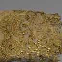 GORGECRAFT 3 Yards 9 Inches Width Sequin Flower Embroidery Lace Ribbon Metaillic Venice Edging Trimming Applique Sewing Lace Trim Floral Lace Crown Edge for Fabric Embroidered Wedding Bridal(Golden)