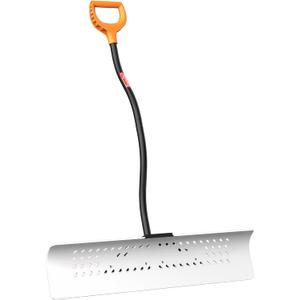 36 Inch Heavy Duty Snow Pusher, Extra Wide Snow Shovel for Driveway, Sidewalk, Patio, Deck & Doorway Snow Removal, Ergonomic Back Saver Snow Plow with UHMW-PE Blade, Non-Slip Grip Handle