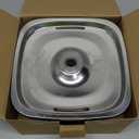 Veken Innovation Award Winner Stainless Steel Cat Water Fountain, 95oz/2.8L Automatic Pet Fountain with 3 Replacement Filters & 3 Pre-Filter Sponges & Silicone Mat for Cats, Dogs (Silver)