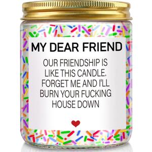 Birthday Gifts for Women Men, Funny Happy Birthday Candle, Best Friend Birthday Gift Ideas, BFF Friendship Gifts for Her & Him, Sister, Female, Coworker, Girlfriend, Bestie Christmas Candles Gift s