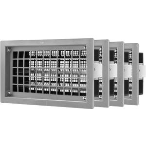Crawl Space Foundation Vent Cover Automatic 8x16 Inch, Gray 4 Pack