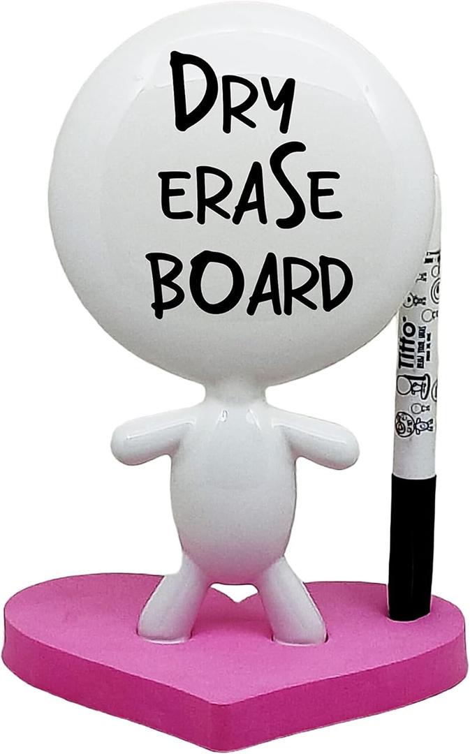 Christmas Board Gift Idea - Dry Erase Board - TITTO in Love, Draw Your Ideas - Ideal for Home & Office Decor - Pink Work Home Office (Pink)