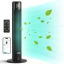 WindMaster Smart Tower Fan for Bedroom, 90 Oscillating Floor Fan Cold, Quiet Tower Fans for Home Bedroom, 36 inch Tall Standing Tower Fans 4 Modes 6 Speeds, 24H Timer Works with APP & Remote
