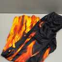 Christmas Flare Yoga Pants for Women High Waist Tummy Control Yoga Leggings Bootcut Workout PantS-2Xl (XX-Large, Orange Fire Flame Print-black)