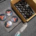 Wheel Hub Caps and Wheel Screw Caps Set Magic Select, Compatible with TESLA Model 3. (4 pieces Wheel Hub Caps and 20 Pieces Wheel Nut Cover)