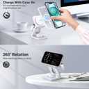 3 in 1 Wireless Charging Station for Apple Multple Devices - Foldable Magnetic Wireless Charger Dock -Travel 18W Charging Pad for iPhone 17 16 15 14 13 12 Pro/Pro Max/Plus/Watch & Airpods All Series (White)