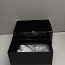 Acrylic Cube Display Boxes Pedestals, Black Platform with Hollow One Open Side, Stackable Nesting Risers Stands Shelf for Collectibles