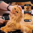 oneisall Quiet Cat Clippers for Matted & Long Hair, 2-Speed Cordless Pet Shaver Grooming Kit for Cats, Small Dogs & Animals (Black)