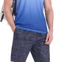 EZRUN Men's Sleeveless Shirt Quick Dry UPF 50+ Swim Beach Shirts Gym Workout Muscle Athletic Summer Tank Top Big and Tall (Blue, XL)