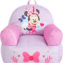 Disney Minnie Mouse Sofa Bean Bag Armchair, Soft Plush Lounge Chair for Bedroom or Playroom, 17 inches x 17 inches x 20 inches