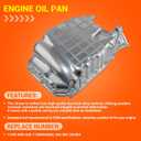 Engine Oil Pan with Gasket Compatible with 2008-2012 Honda Accord 2012-2014 Crosstour 2008-2014 Acura TSX 2.4L 2354cc L4 144 Replaces # 11200-R40-A00