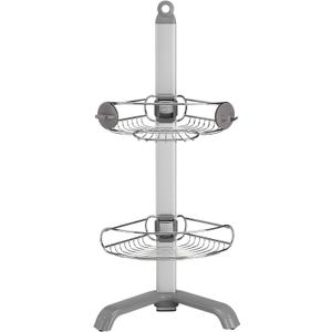 simplehuman Corner Shower Caddy, Stainless Steel and Anodized Aluminum
