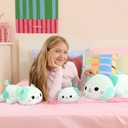 Onsoyours Original Rainbow Cat Plush 20 Inch Kitty Plushies Toy Blue Cat Kitten Stuffed Animal Soft Pillow Kawaii Plushie Gift for Kids & Adults (Rainbow Cat, 20")