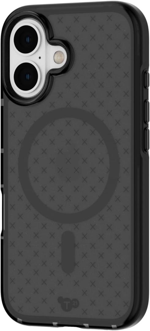 Tech21 EvoCheck for iPhone 16 - Compatible with MagSafe - Impact Protection Case - in Smokey (Standard, Charcoal)