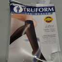 Truform Sheer Compression Stockings, 15-20 mmHg, Women's Knee High Length, Open Toe, 20 Denier, Nude, Large