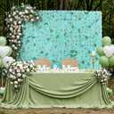 16pcs Artificial Flower Wall Floral Background-Light Blue