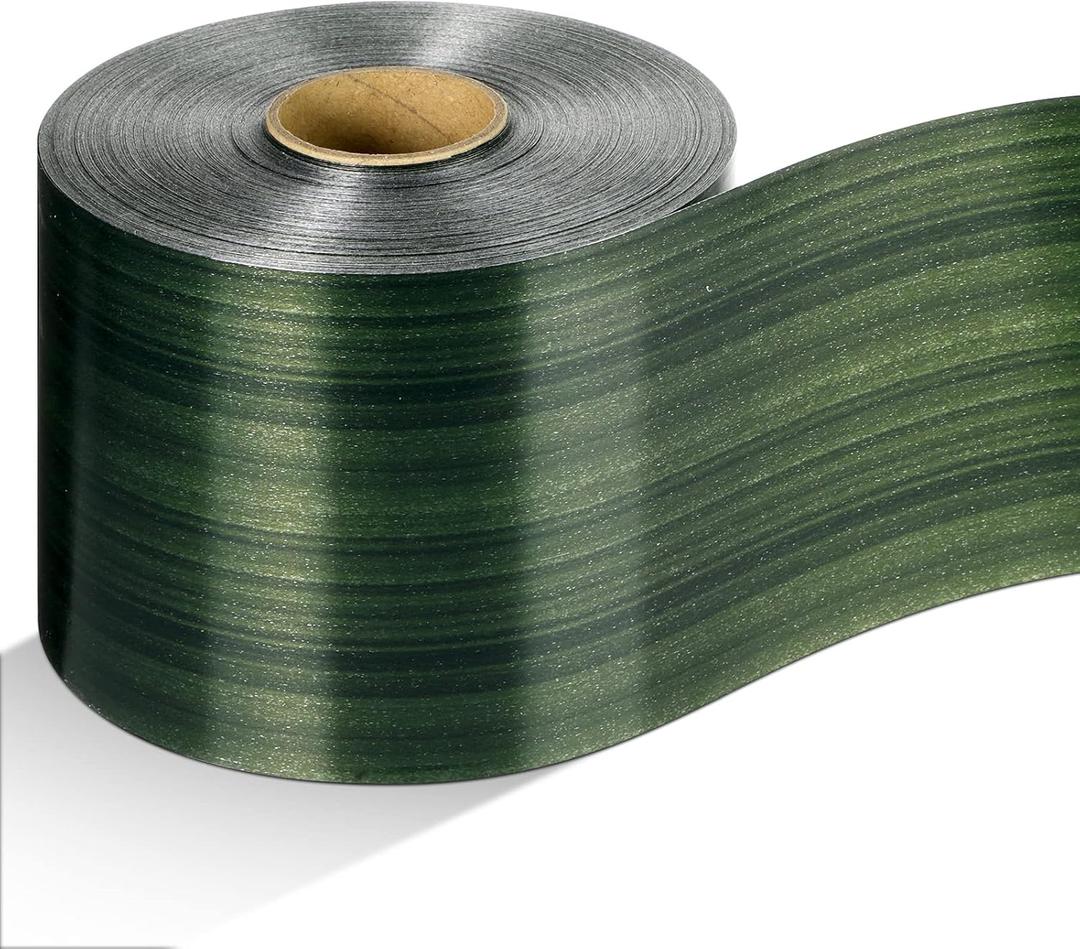Syhood Outdoor Ribbon Poly Satin Ribbon Floral Craft Decoration Aspidistra Leaf Riband Easter Holiday Outdoor Decorating(4 Inch X 100 Yards,Dark Green)