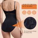 MUEE Women's Shapewear Tummy Control High Waisted Control Panties Butt Lifting Thong Shapewear Shorts (Beige, L)