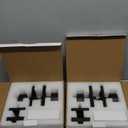 Haidms Black Exterior Door Lock Set with Deadbolt, Zinc Alloy Matte Black Front Door Knob with Lock, Heavy Duty Deadbolt Lock and Door Knob Set with Lock and Key, Reversible Entry Hardware (2 Pack)