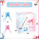 AmazingSpark 28in Giant Gender Reveal Gift Box Kit, Baseballs or Bows, 1 Count